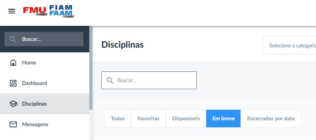 Disciplinas em breve